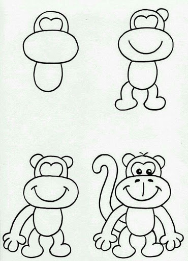 Baby monkey simple drawing HD wallpaper  Pxfuel