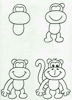 How to Draw a Monkey for kids step by step 