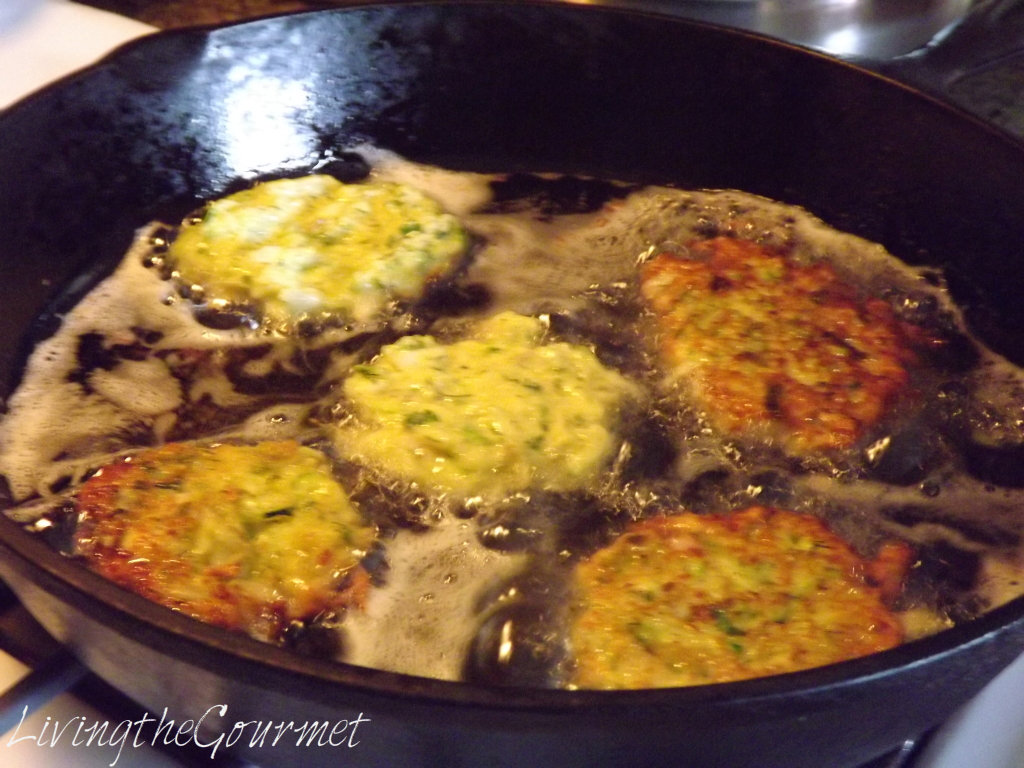  Zucchini Fritter Appetizer with Sour Cream Dip Living The Gourmet