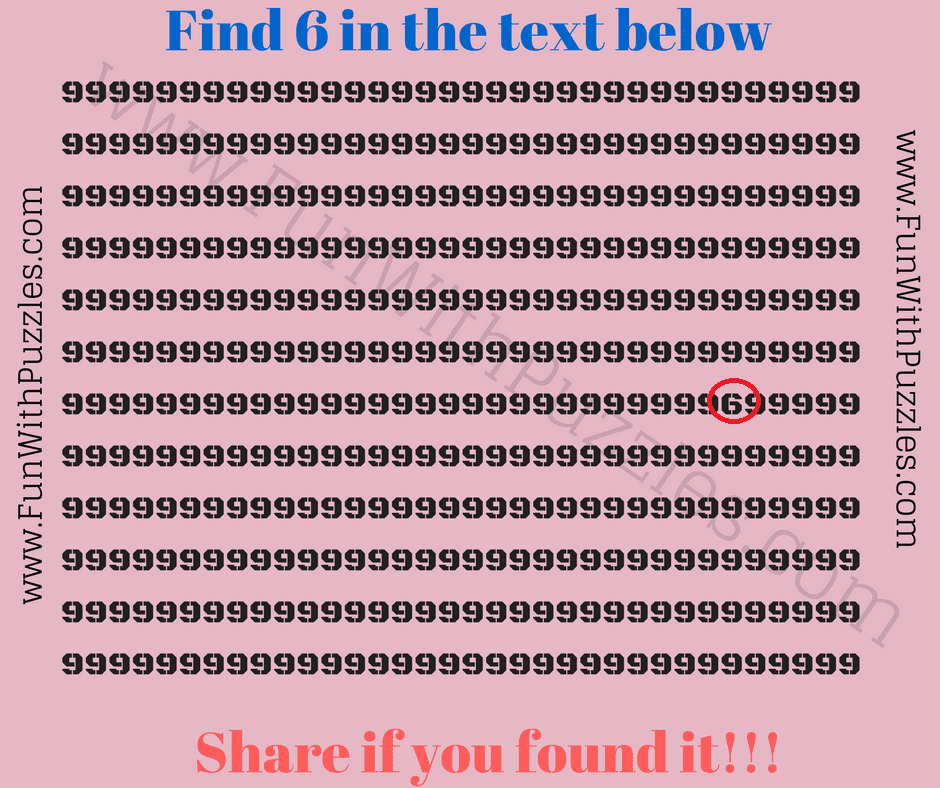 Hidden Number Picture Brain Teaser for Kids with Answer