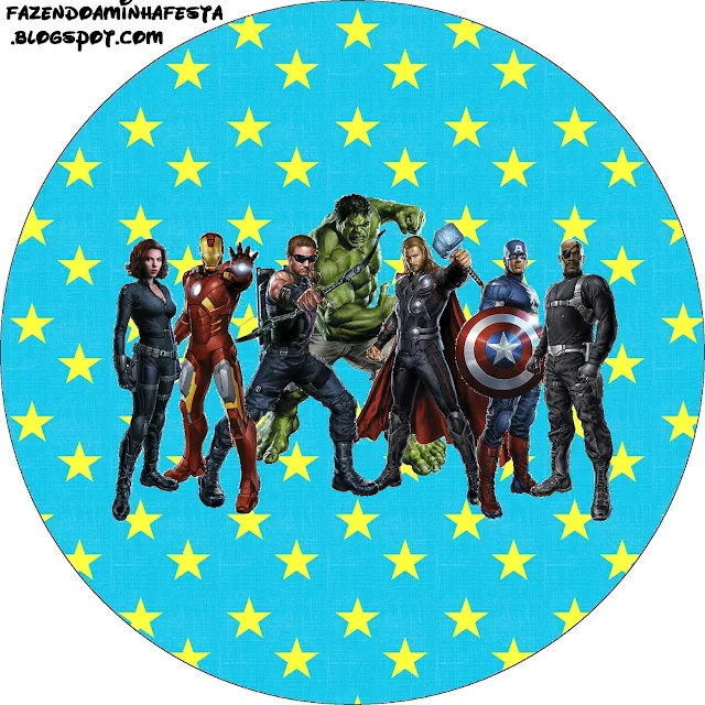 Avengers Free Printable Toppers.