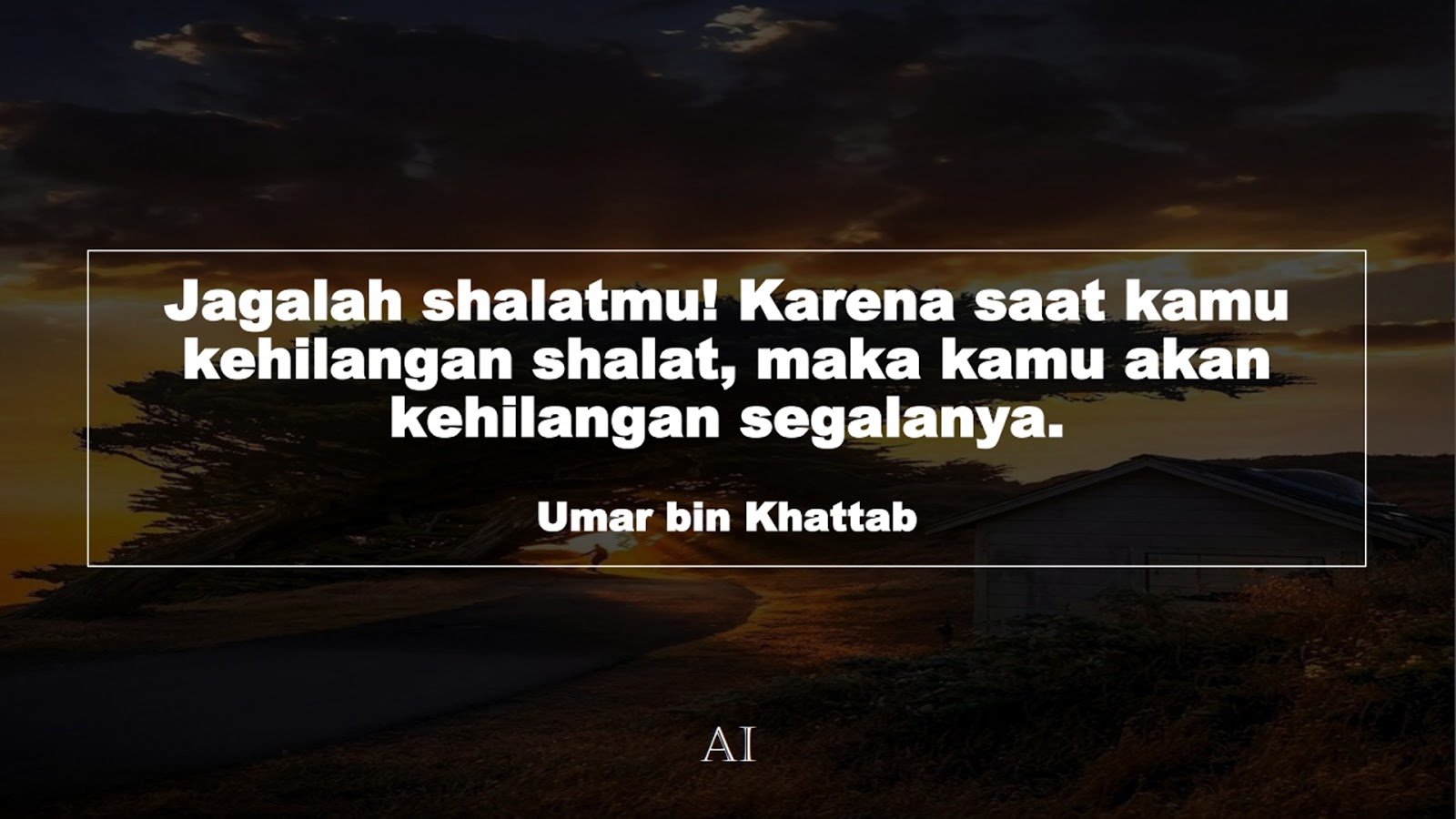 Wallpaper Kata Bijak Umar bin Khattab Format Desktop (Black-1920x1080)