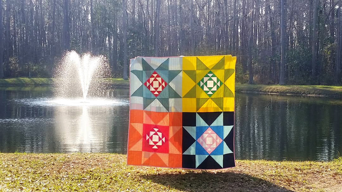 Old Red Barn Co Giant Star Block Quilt