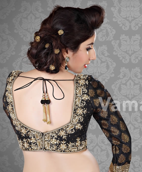 Blouses For Indian Ethnic Sarees, With Intricate Zardozi Embroidery