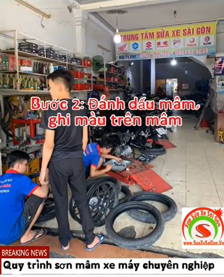 CẦN ĐỊA CHỈ SƠN XE MÁY CHUYÊN NGHIỆP - SƠN MÂM XE MÁY TRONG NGÀY