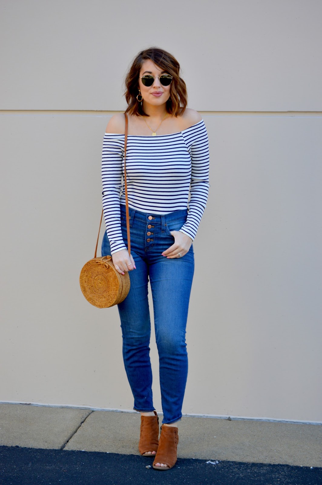 Rosy Outlook: The Cutest Striped Bodysuit + FF Link-Up!