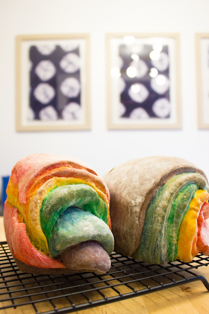 how to bake rainbow bread with kids