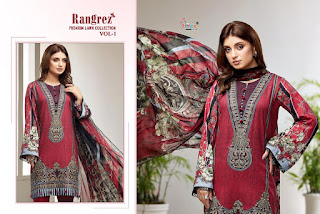 Shree fab Rangrez Premium Lawn pakistani Suits