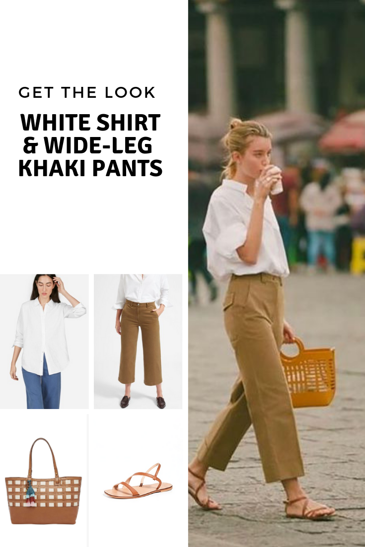 Biege Pant with White Shirt Stock Photo - Image of apparel, front: 165175358