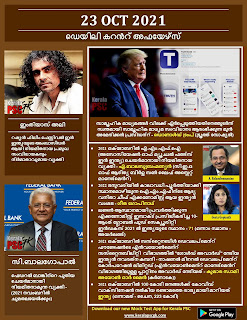 Daily Malayalam Current Affairs 23 Oct 2021