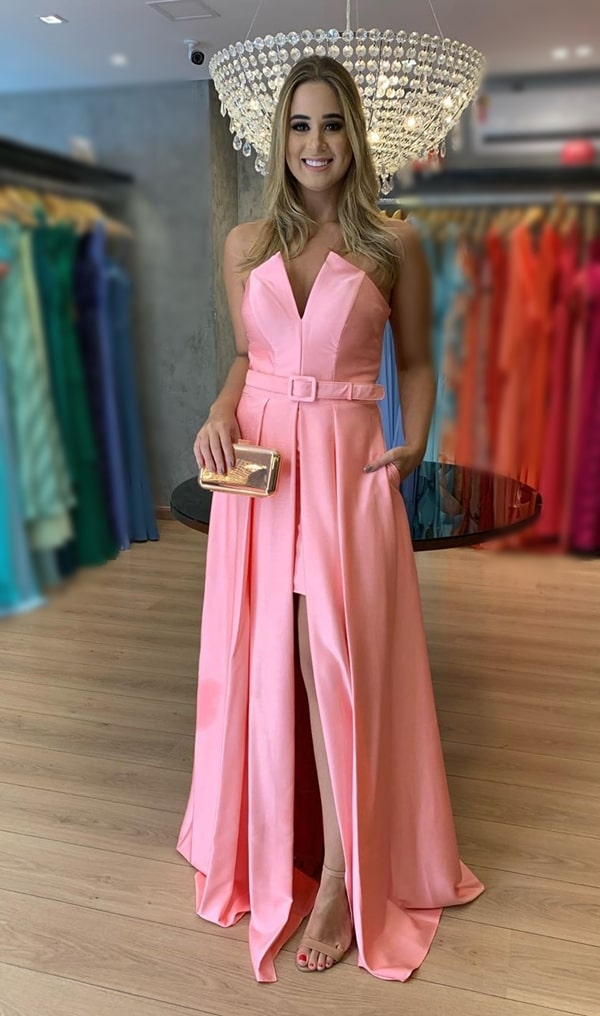 vestido longo rosa queimado para madrinha de casamento vestido longo rosa queimado para madrinha de casamento