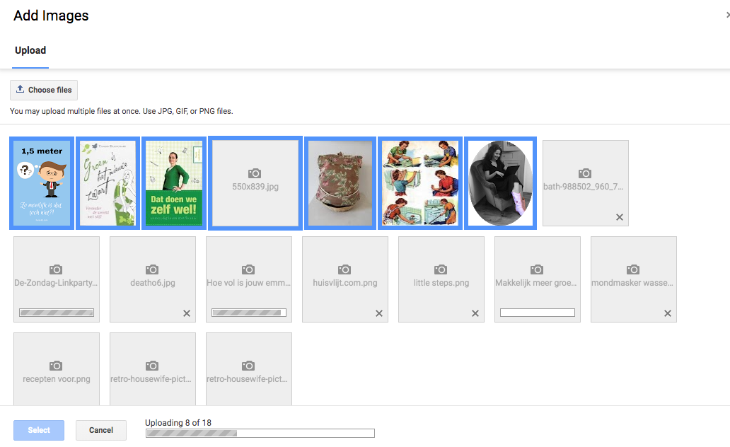 Afbeeldingen uploaden