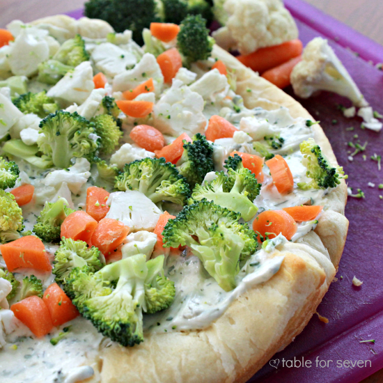 Cold Veggie Pizza • Table for Seven