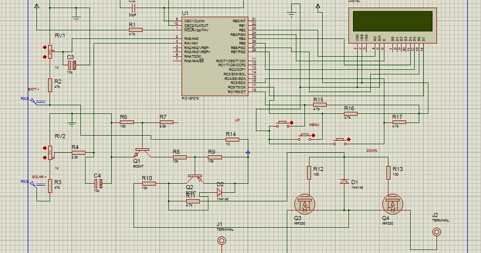 Able Electronic Designs and Concepts: SOLAR CHARGE CONTROLLER Circuit Diagram