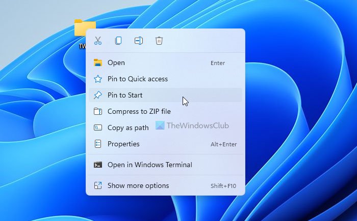 Cách ghim tệp hoặc thư mục vào Start Menu trong Windows