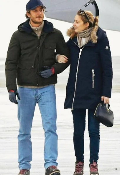 Princess Caroline, Princess Charlene and her twins Princess Gabriella and Prince Jacques were seen on their holiday at Gstaad Ski Center in Switzerland