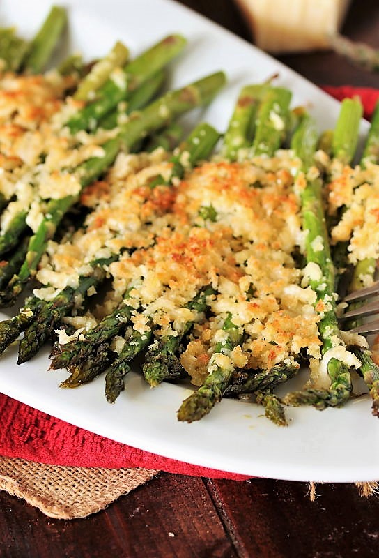 Roasted Asparagus with Crunchy Parmesan Topping The Kitchen is My