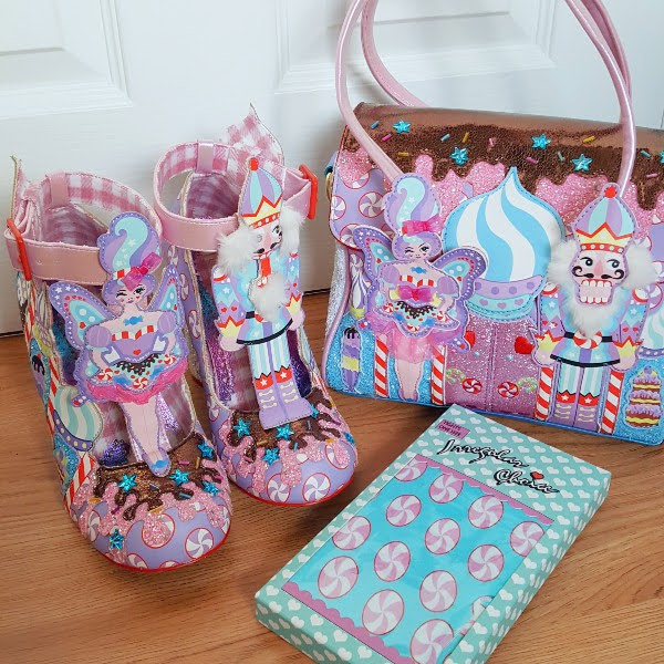 shoes, bag and packet of tights from Nutcracker themed Irregular Choice Christmas collection