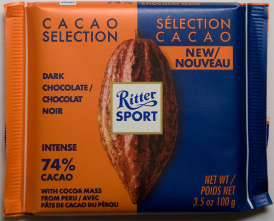 Choco Check Ritter Sport Peru Intense 74 Cacao