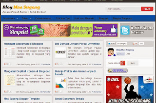 Free Dowload Blogger Template Premium dari Mas Sugeng