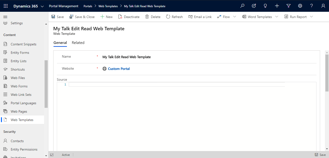 Using Liquid Script to display entity form.