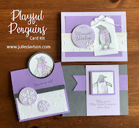 Stampin' Up! Playful Penguins Card ~ 2019 Holiday Catalog ~ Nov/Dec Stamp of the Month Club Card Kit ~ www.juliedavison.com #stampinup