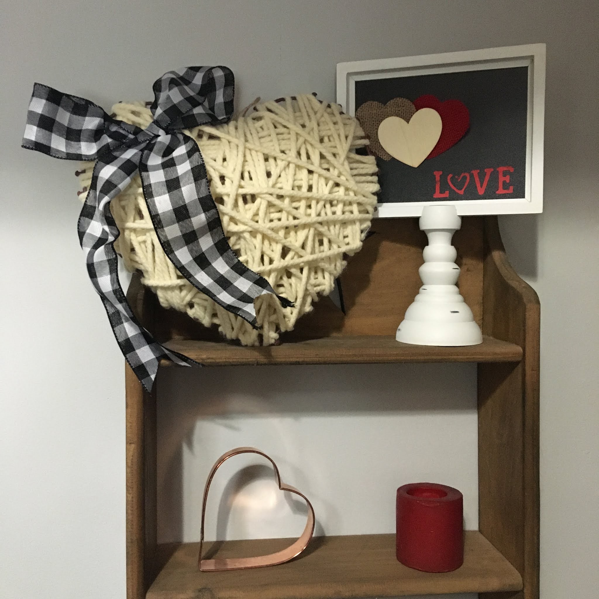 DIY Dollar Tree Heart Wreath Craft