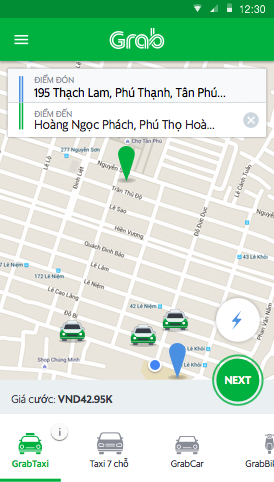 ใช้ Grab ยังไง แล้วเลือก Taxi ยังไงดี @ เวียดนาม