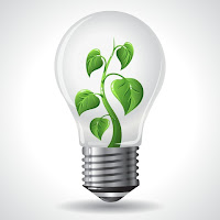 lightbulb green plant recycling