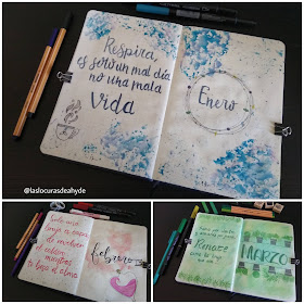 portadas bullet journal mes enero, febrero y marzo 2020