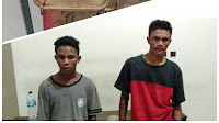 Gasak Mesin Pompa Air di Sawah, Kedua Pemuda ini Diamankan Anggota Mapolsek Manggelewa