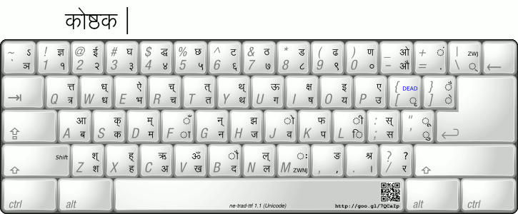 nepali unicode romanized keyboard layout