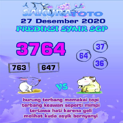 Kode Syair Singapore Minggu 27 Desember 2020 Kumpulan Syair Toto