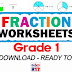 FRACTION WORKSHEETS for GRADE 1 (Free Download)