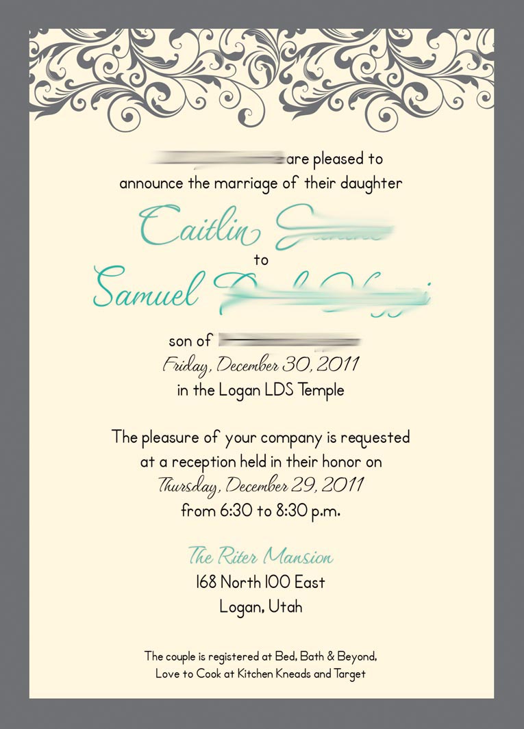 Kara's Koncepts Graphic Design Custom Wedding Invitations, Canvas