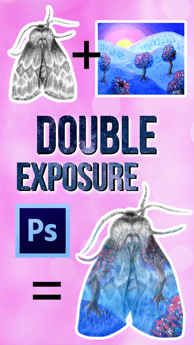 Want to create a double exposure effect for your art, design or photo, where you'll have a silhouette of one image and another image inside it?