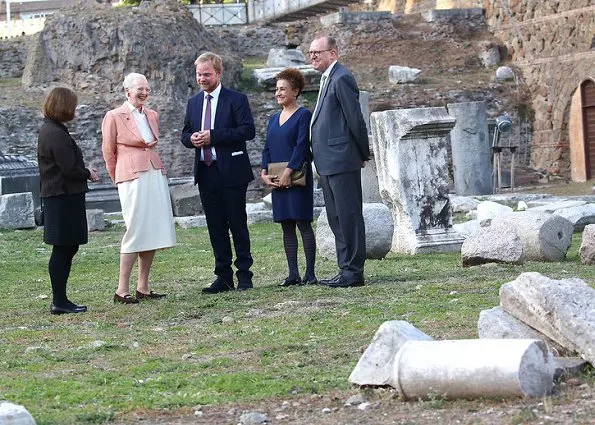 Queen Margrethe and Mayor Virginia Raggi visited Cesare Forum in Rome