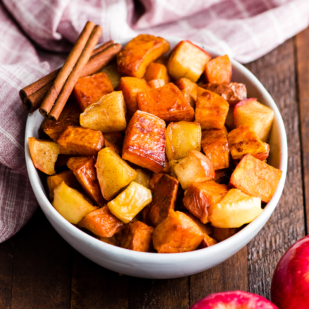 CINNAMON ROASTED SWEET POTATOES AND APPLES CUISINE RECIPES FOR ALL