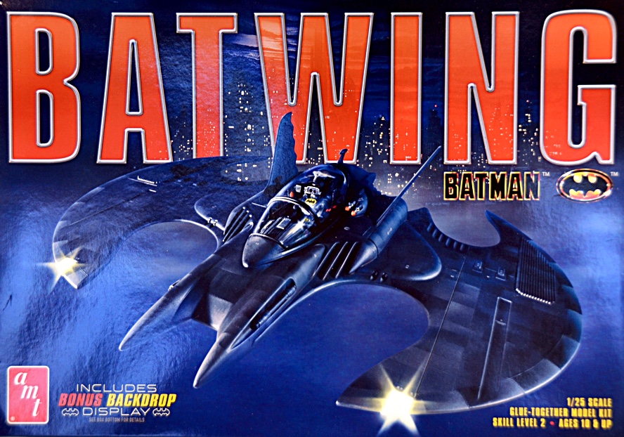 AMT 948 Batman Movie Batwing w/ backdrop display plastic model kit 1/25 