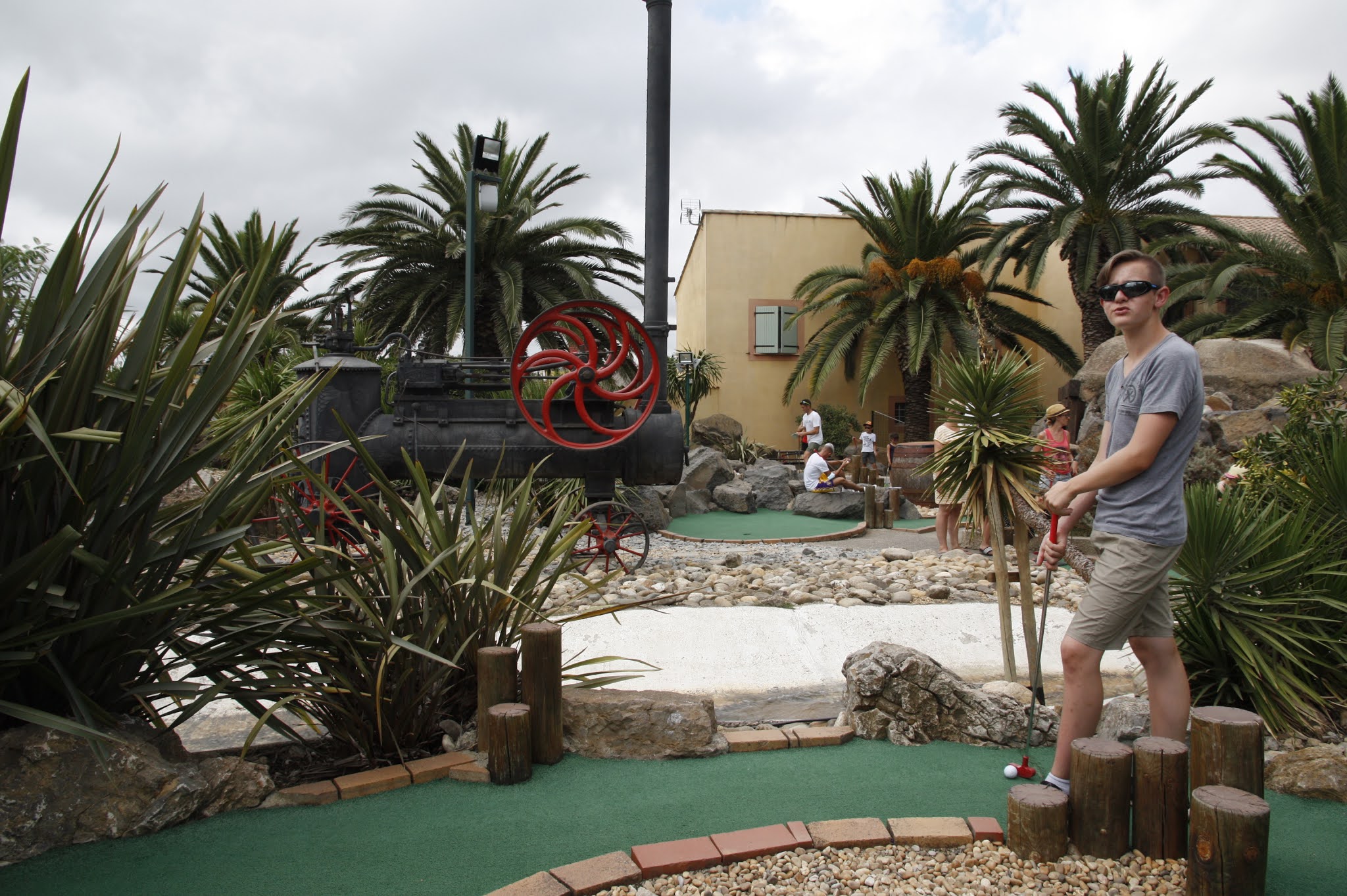Displaced American Californian miniature golf