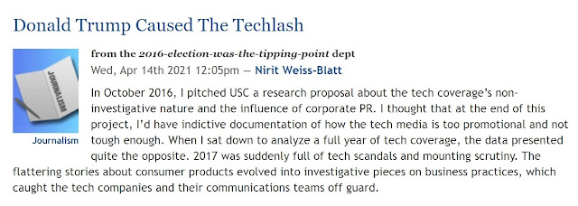 Donald Trump caused the Techlash Nirit Weiss-Blatt Techdirt