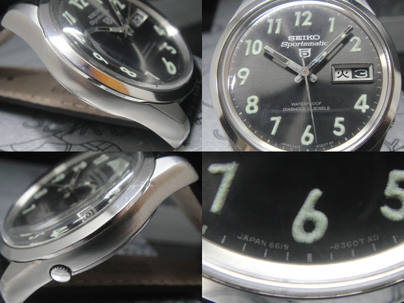 Antique Watch Bar: SEIKO SPORTSMATIC DIASHOCK 6619-8280 SS31 (SOLD)