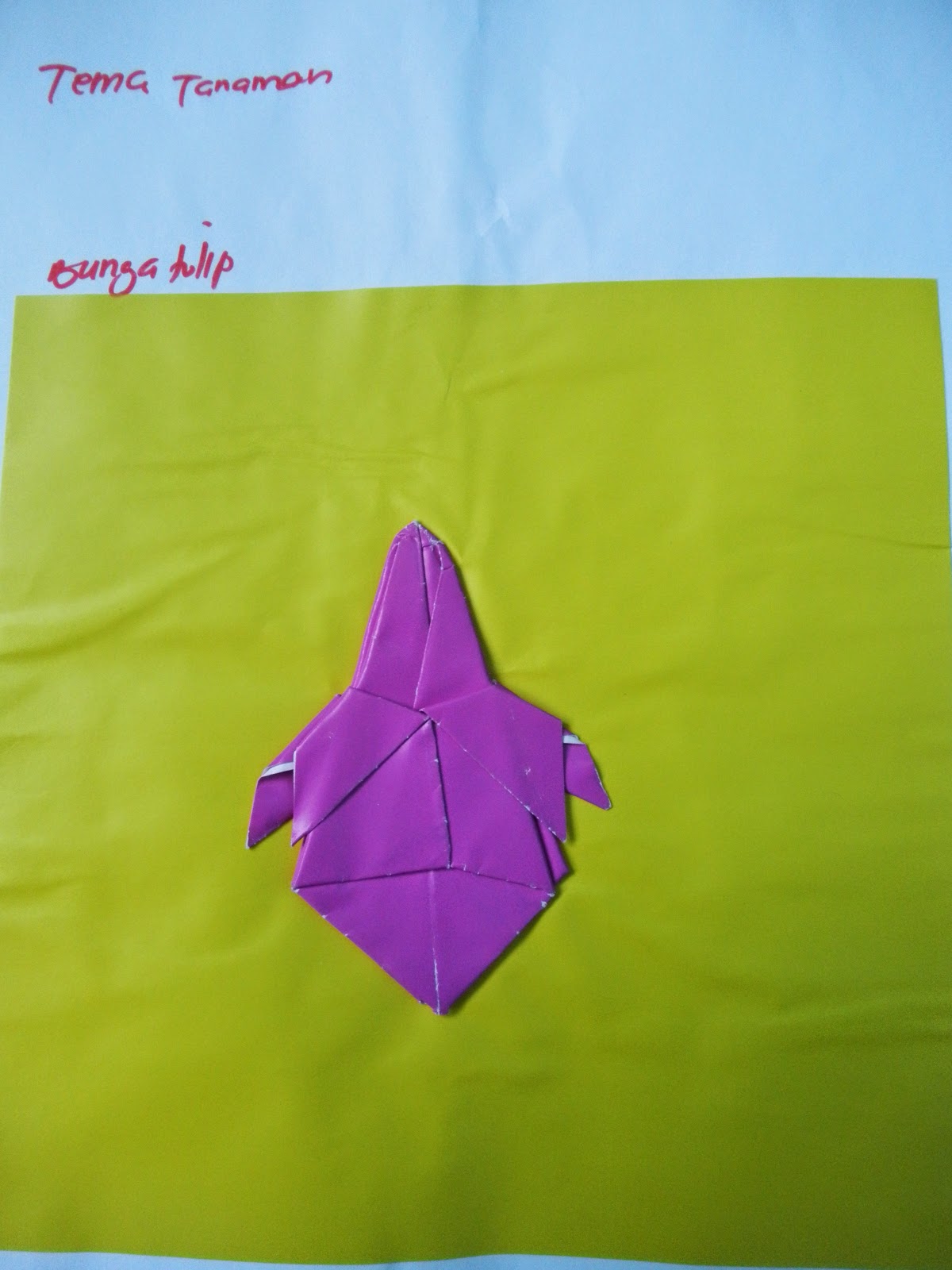 contoh origami melipat kertas untuk PAUD  berdasarkan 