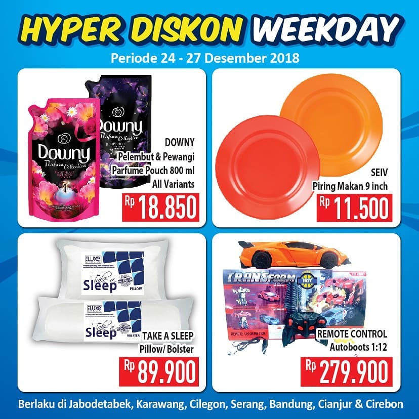#Hypermart - Promo Hyper Diskon Week Day Periode 24 -27 Desember 2018
