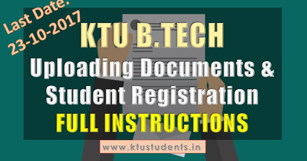 Uploading of Documents to the Portal and Student Registration