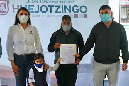 Ayuntamiento de Huejotzingo  entrega  más recursos a la Junta Auxiliar  de Santa María Atexcac 