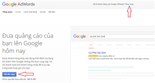 Hướng dẫn tạo tài khoản Google Adwords mới