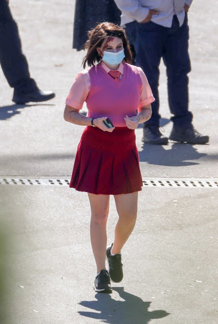 JOEY KING on the Set of Bullet Train in Los Angeles
