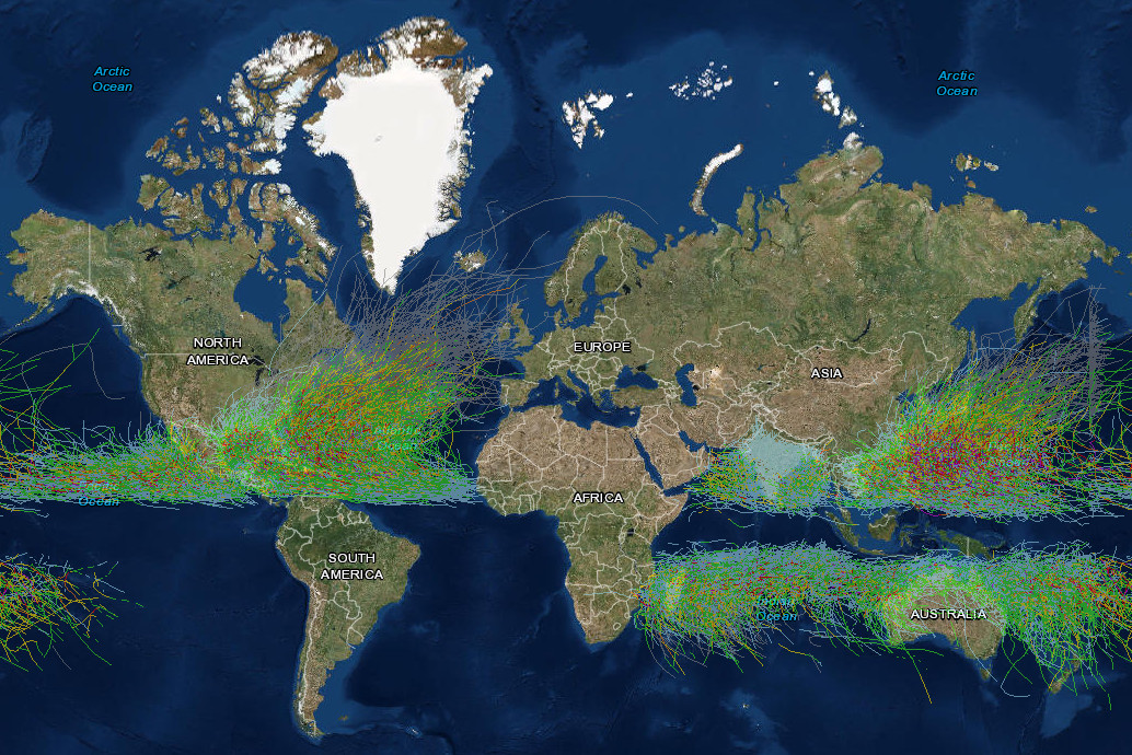 hurricane track maps history