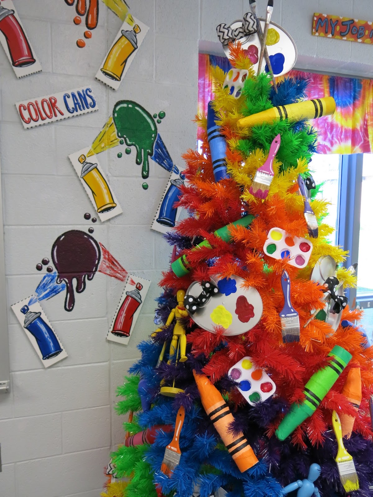 Cassie Stephens: Art Room Rainbow Tree (and a New Mural)!